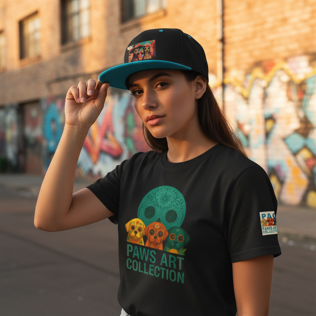 Snapback: PAWS Art Collection Hat(Dia de los Muertos Edition)