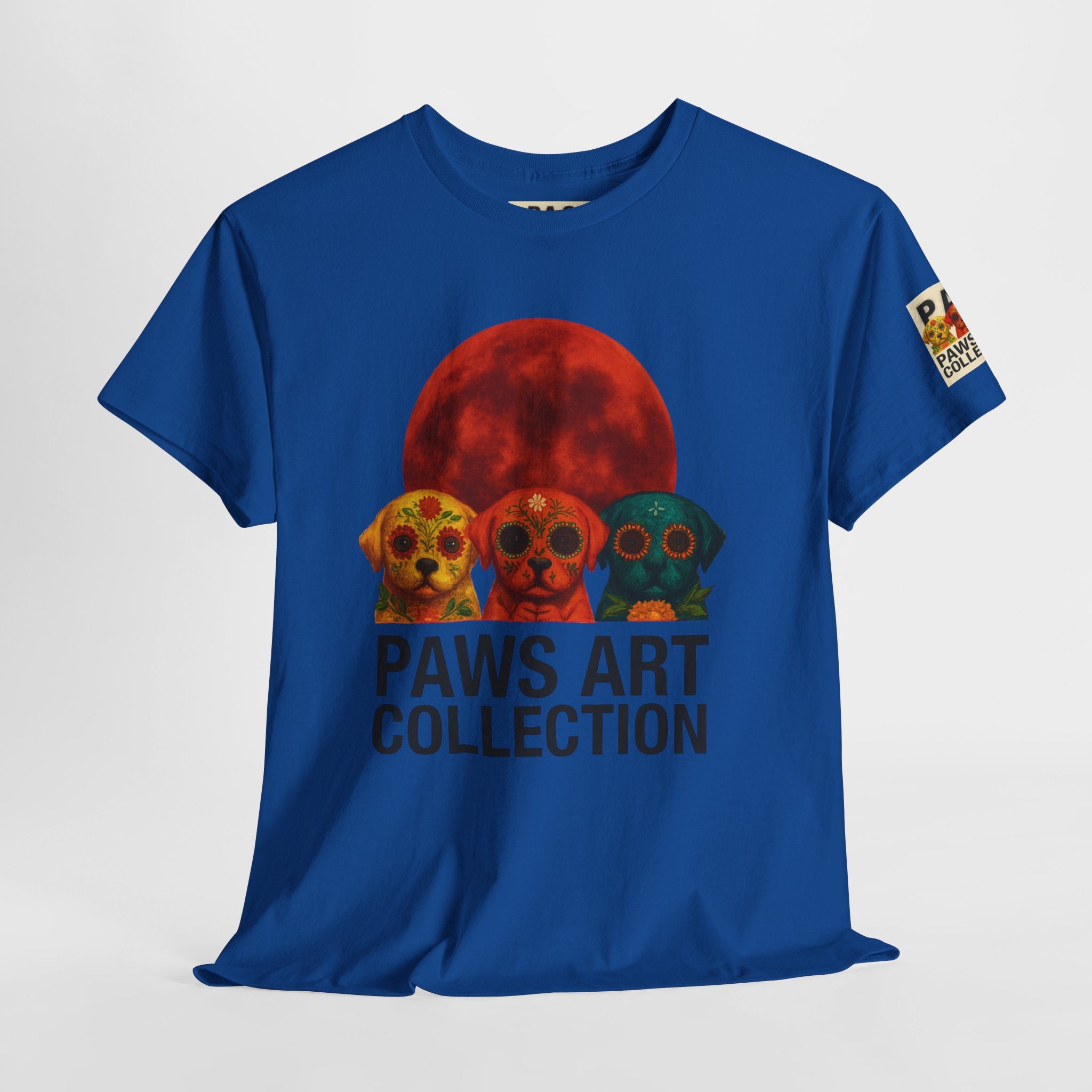 T-Shirt: PAWS Art Collection(Dia de los Muertos Edition Red Moon)